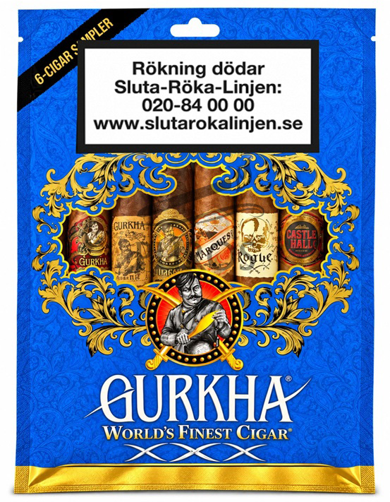 Gurkha Nicaragua Blue Toro Humibag - 6 Cigarrer