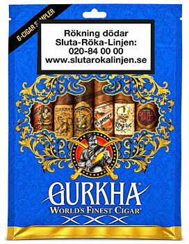 Gurkha Nicaragua Blue Toro Humibag - 6 Cigarrer