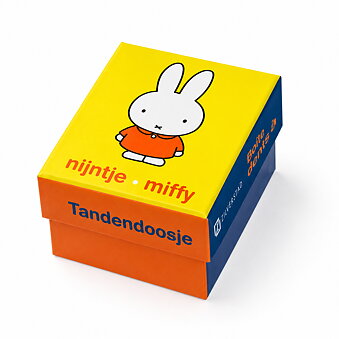 Tand och hårlocksdosa Miffy stående, 6x3,5cm
