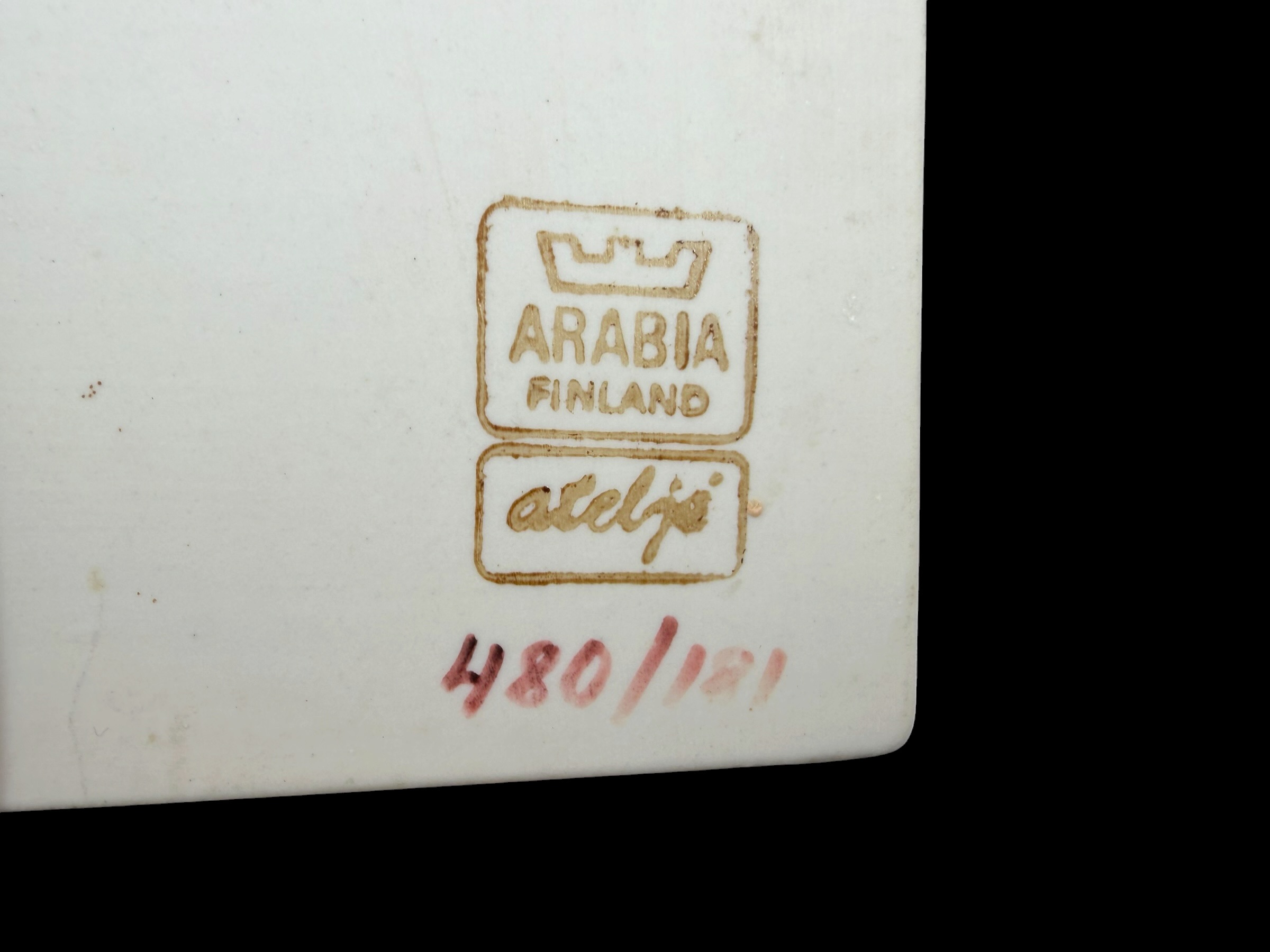 Arabia,  Raija Uosikkinen, väggplatta/relief, nr:181/480, Ateljé arbete - 4