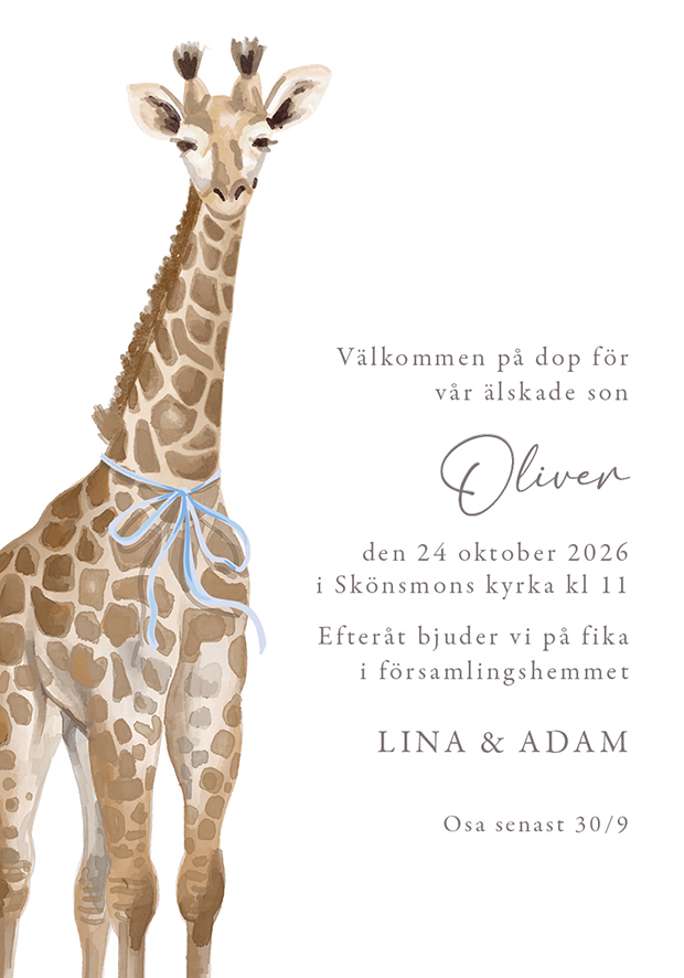 Giraff dopkort - 3