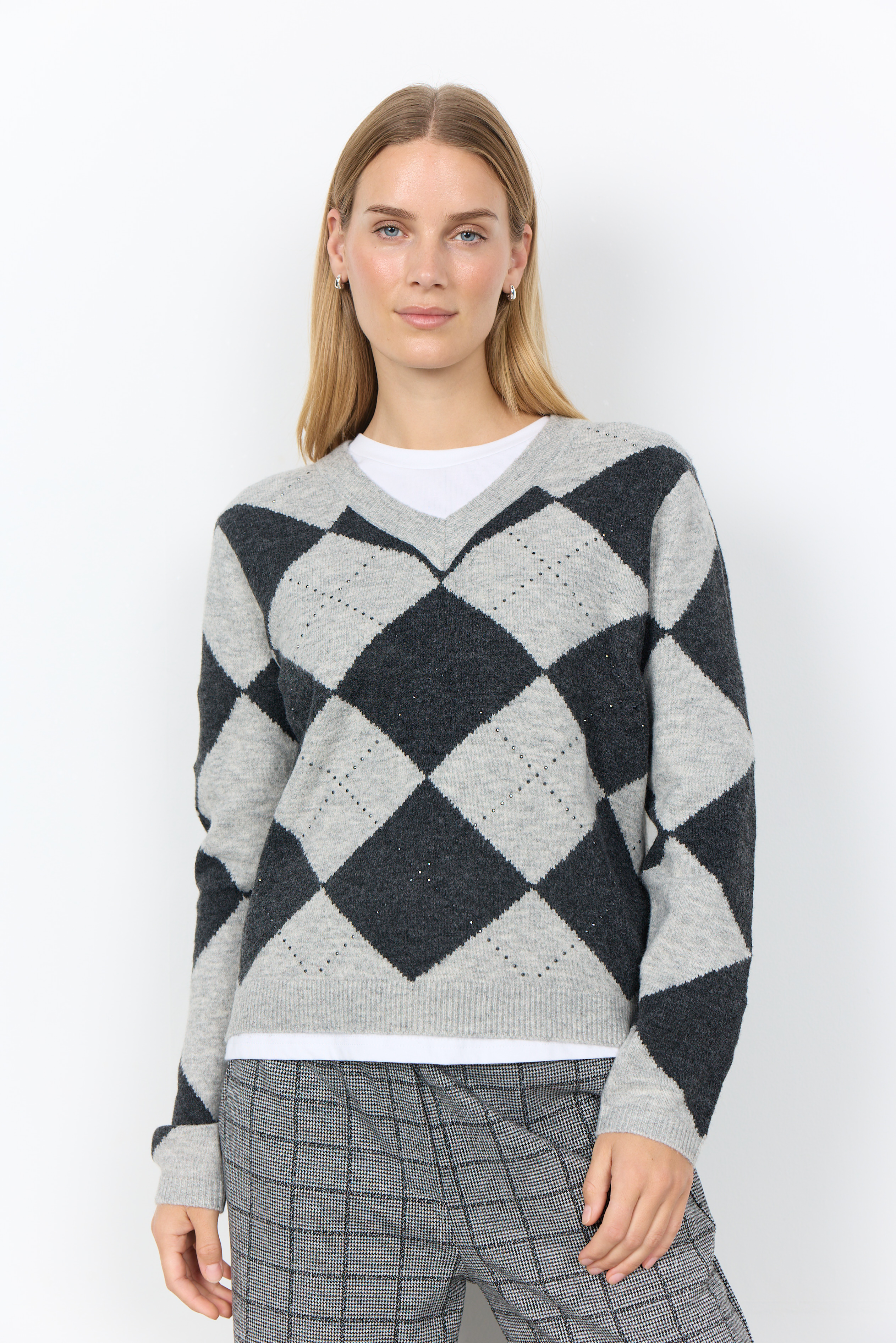 SC-JANTI 2 Pullover Tröja i Argylemönster