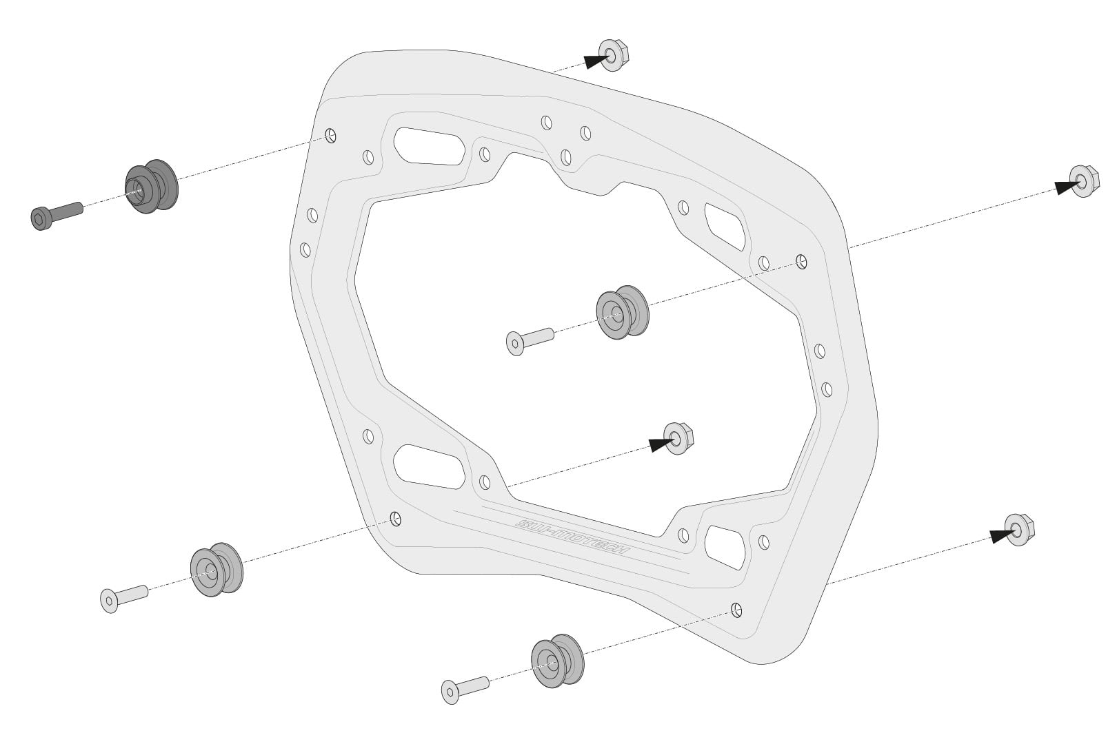 AERO ABS side case system  2x25 l. Kawasaki KLE500 / KLE500 SE (26-). - 6