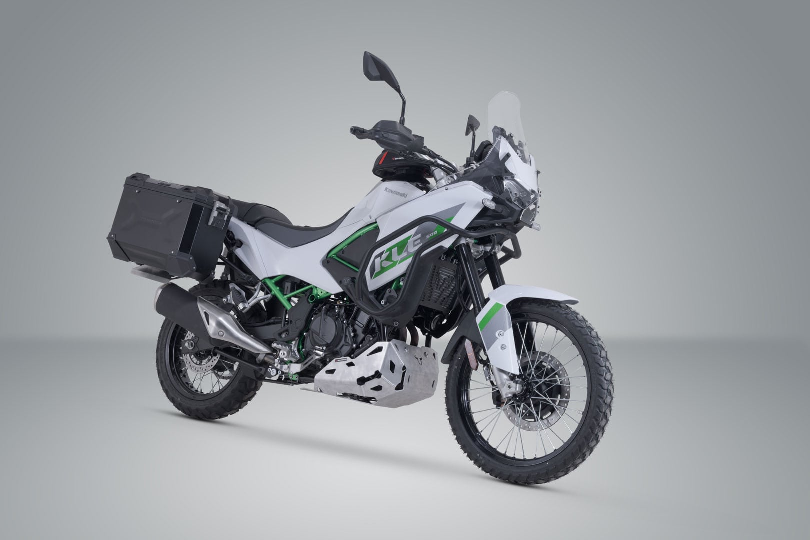 TRAX ADV aluminium case system Black. 37/37 l. Kawasaki KLE500/KLE500 SE (26-). - 2