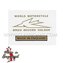 DECAL, WORLD SPEED RECORD GOLD/BLACK (55 MM)