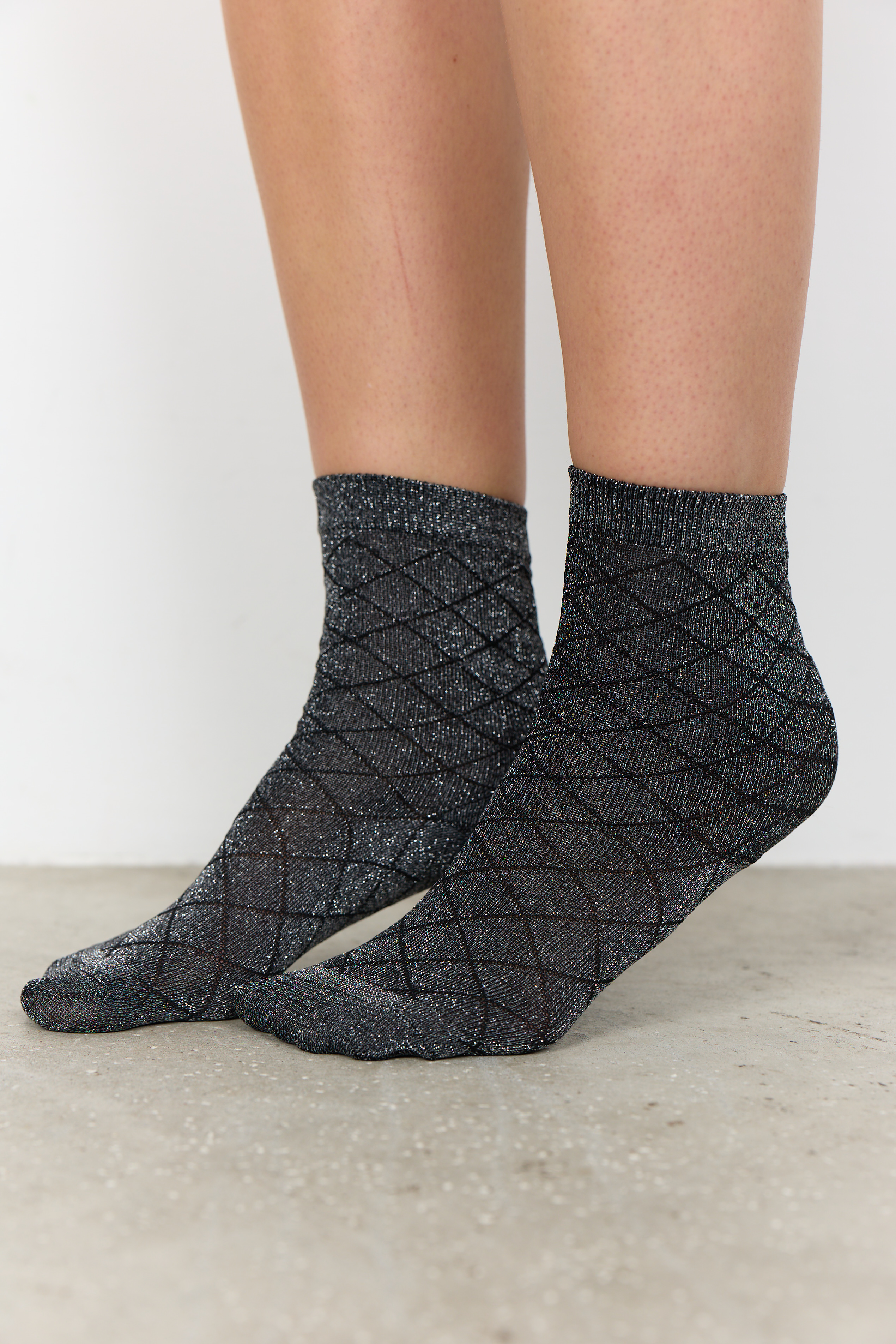  SC-JORINNA 1 Socks Svarta Strumpor med Glitter - 4