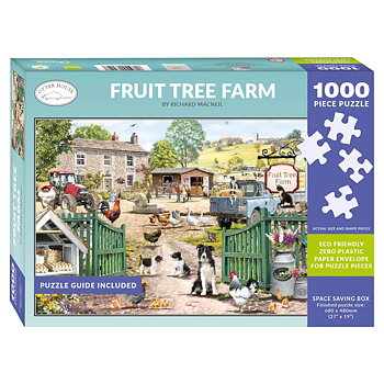 Pussel Otter House Bondgårdsmotiv Fruit Tree Farm 1000 Bitar