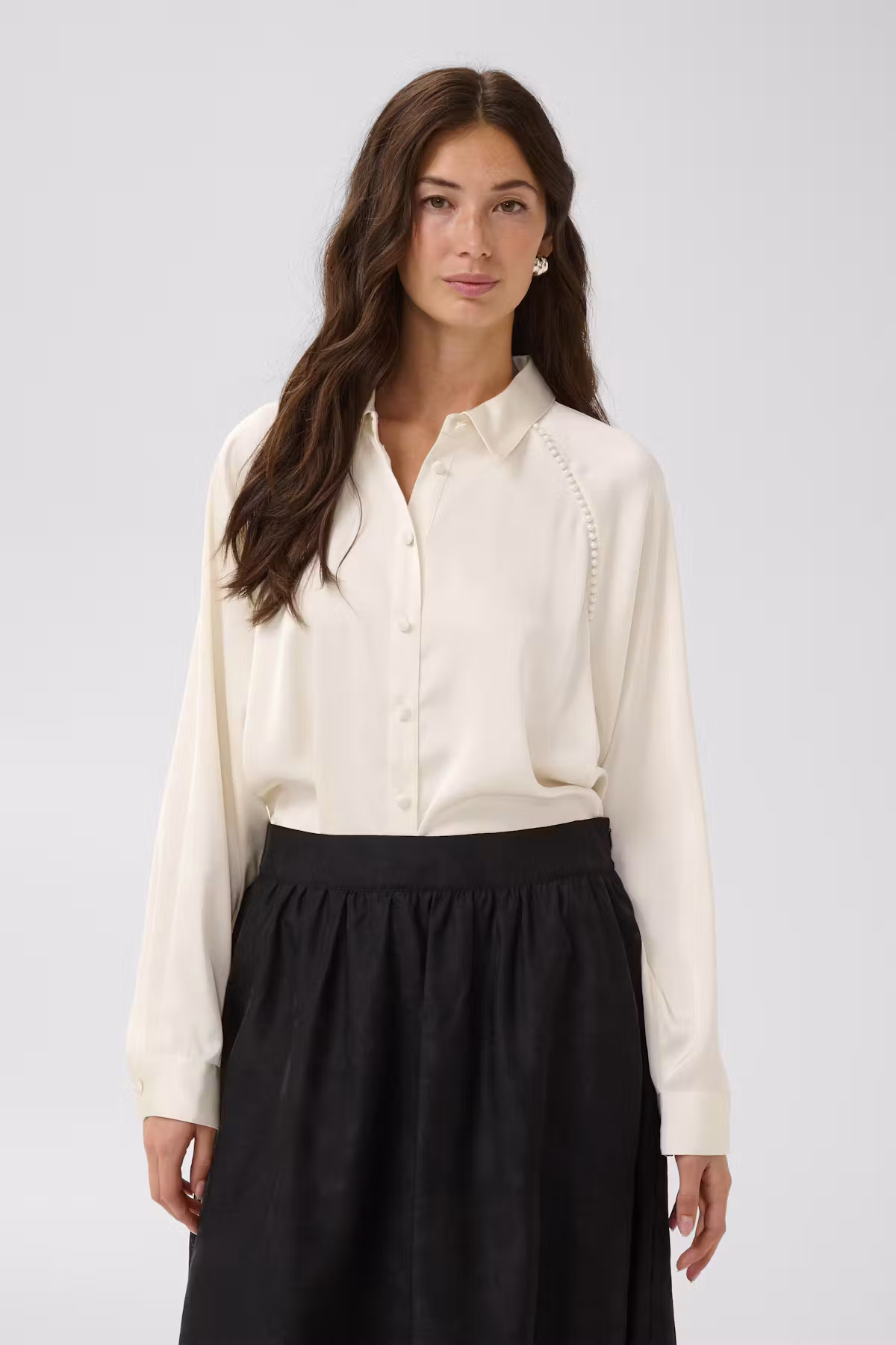 Culture Satin Shirt Whitecap