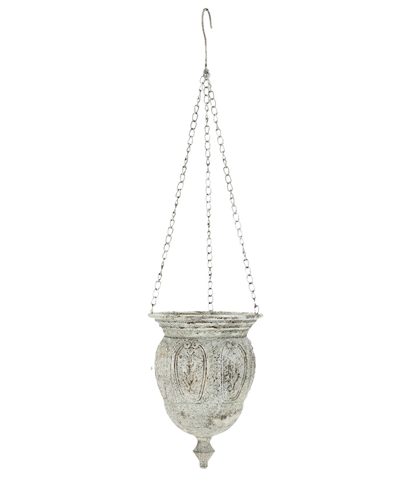 Ampel antikbehandlad plåt blomampel shabby chic lantlig stil