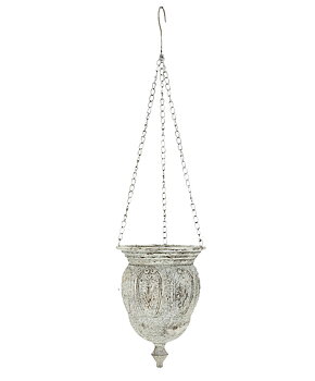 Ampel antikbehandlad plåt blomampel shabby chic lantlig stil