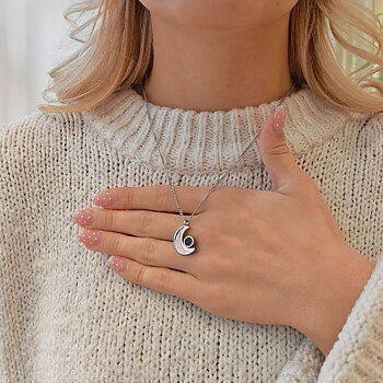 SIGREN Luna Halo halsband stål
