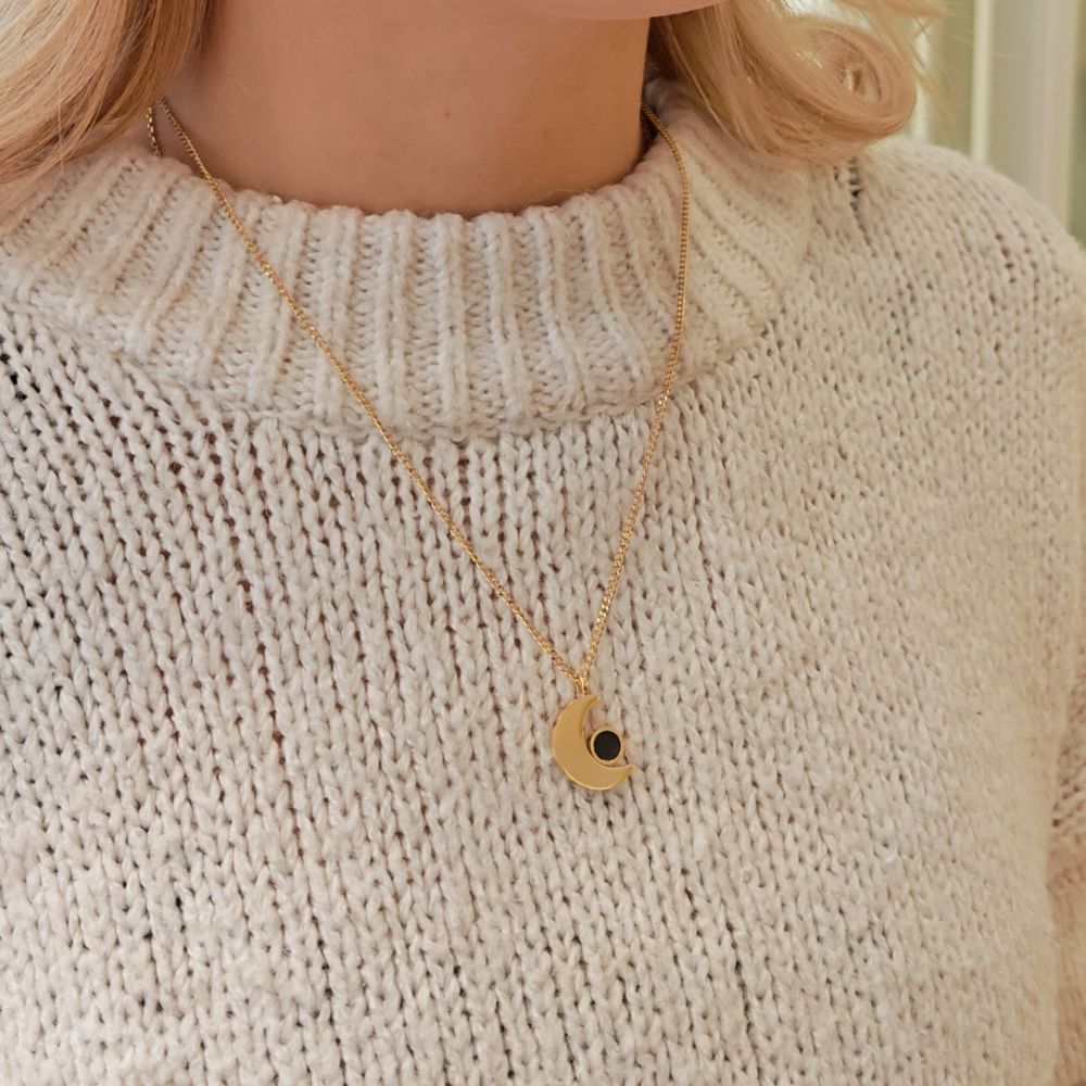 SIGREN Luna Halo halsband guld