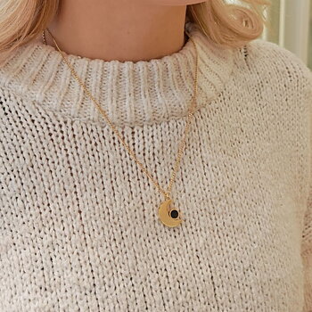 SIGREN Luna Halo halsband guld