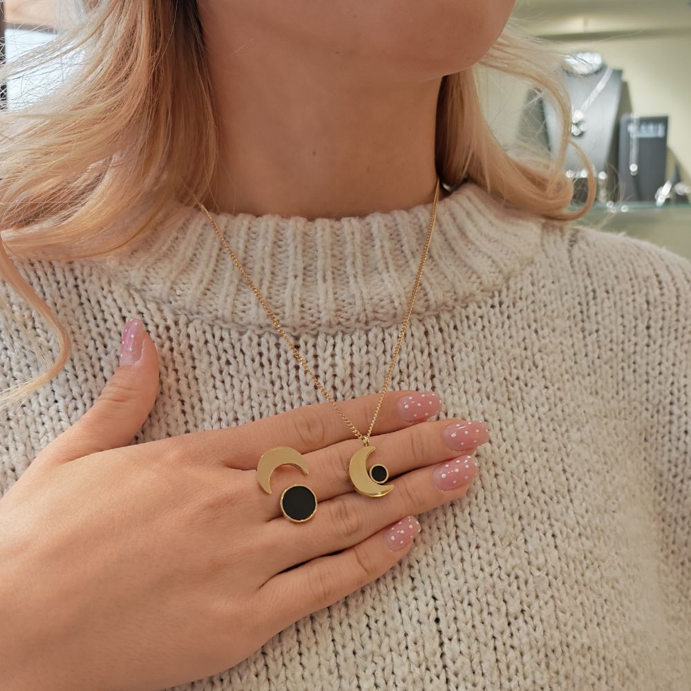 SIGREN Luna Halo halsband guld - 2