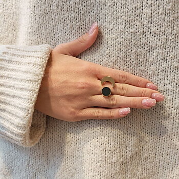 SIGREN Luna Halo ring guld