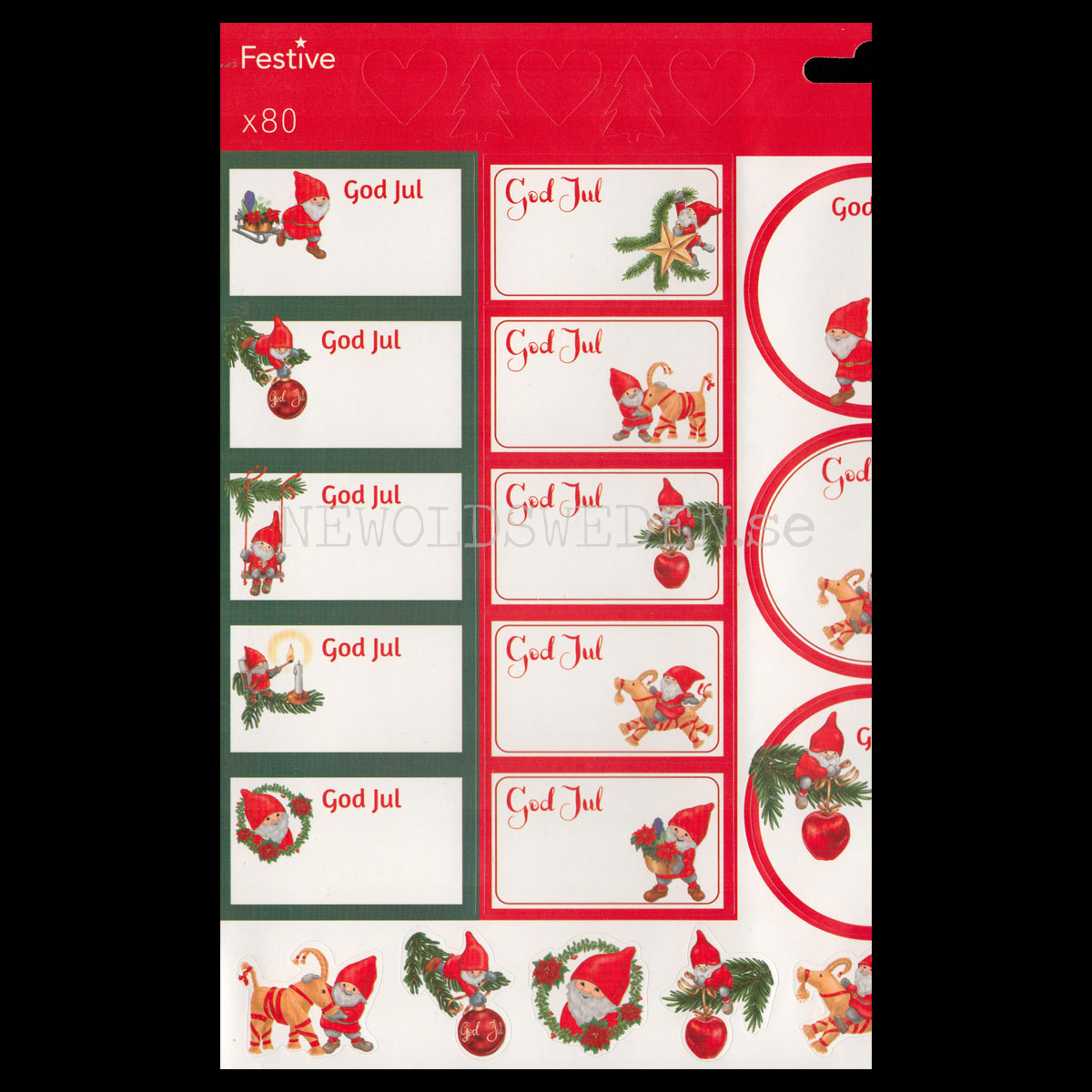 Juladresslapp & Stickers 80 stycken - Charlotta Carlqvist- LO - 2