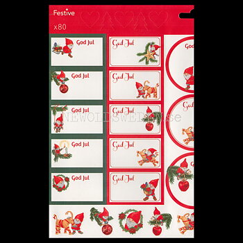 Juladresslapp & Stickers 80 stycken - Charlotta Carlqvist- LO