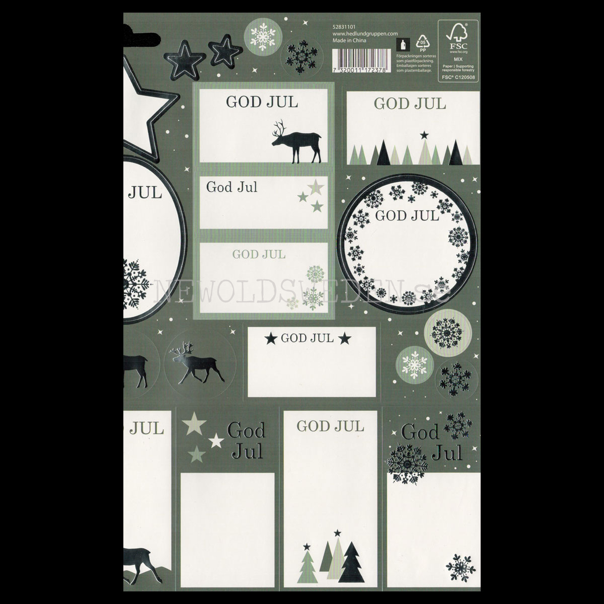 Juladresslapp & Stickers 80 stycken - LO - 4