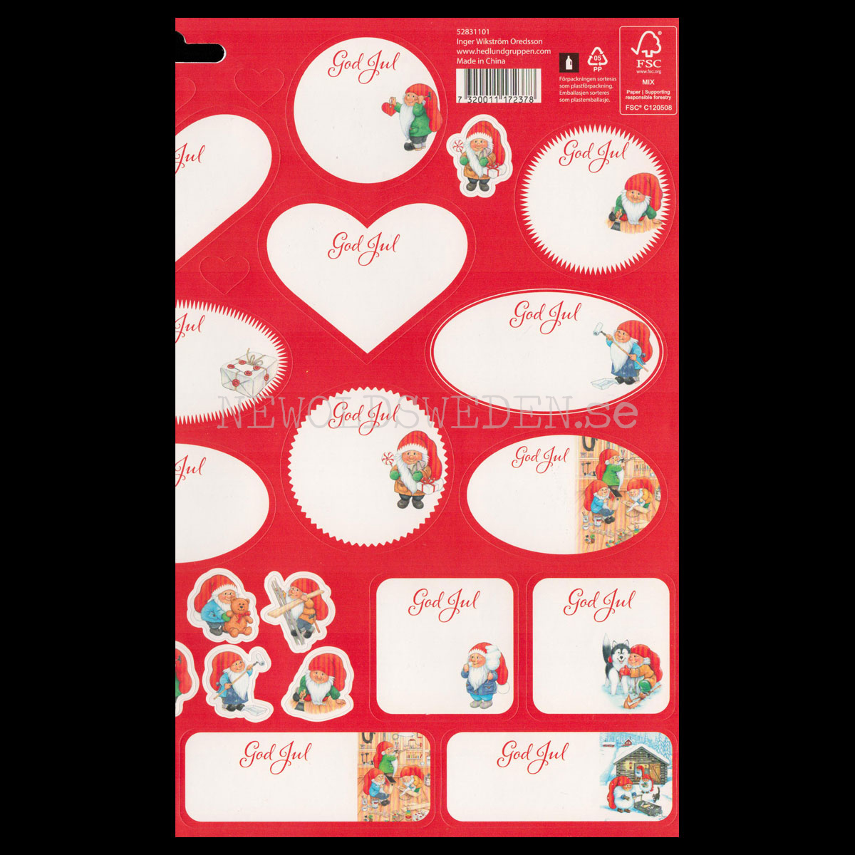 Juladresslapp & Stickers 80 stycken - Inger Wikström Oredsson - LO - 4