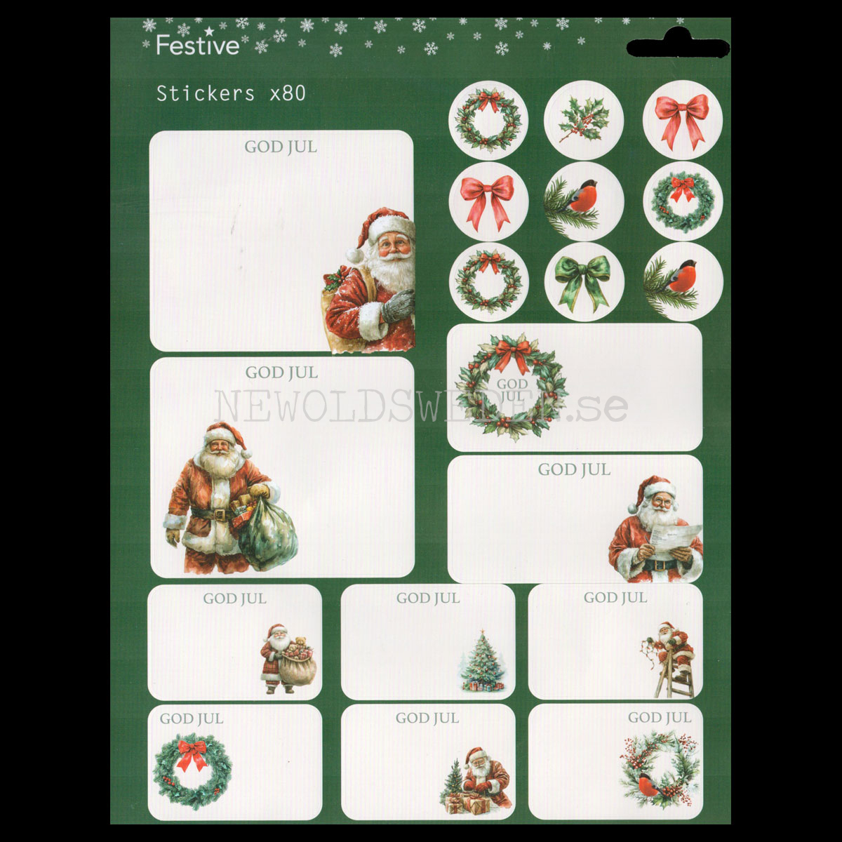 Juladresslapp & Stickers 80 stycken - LO - 4