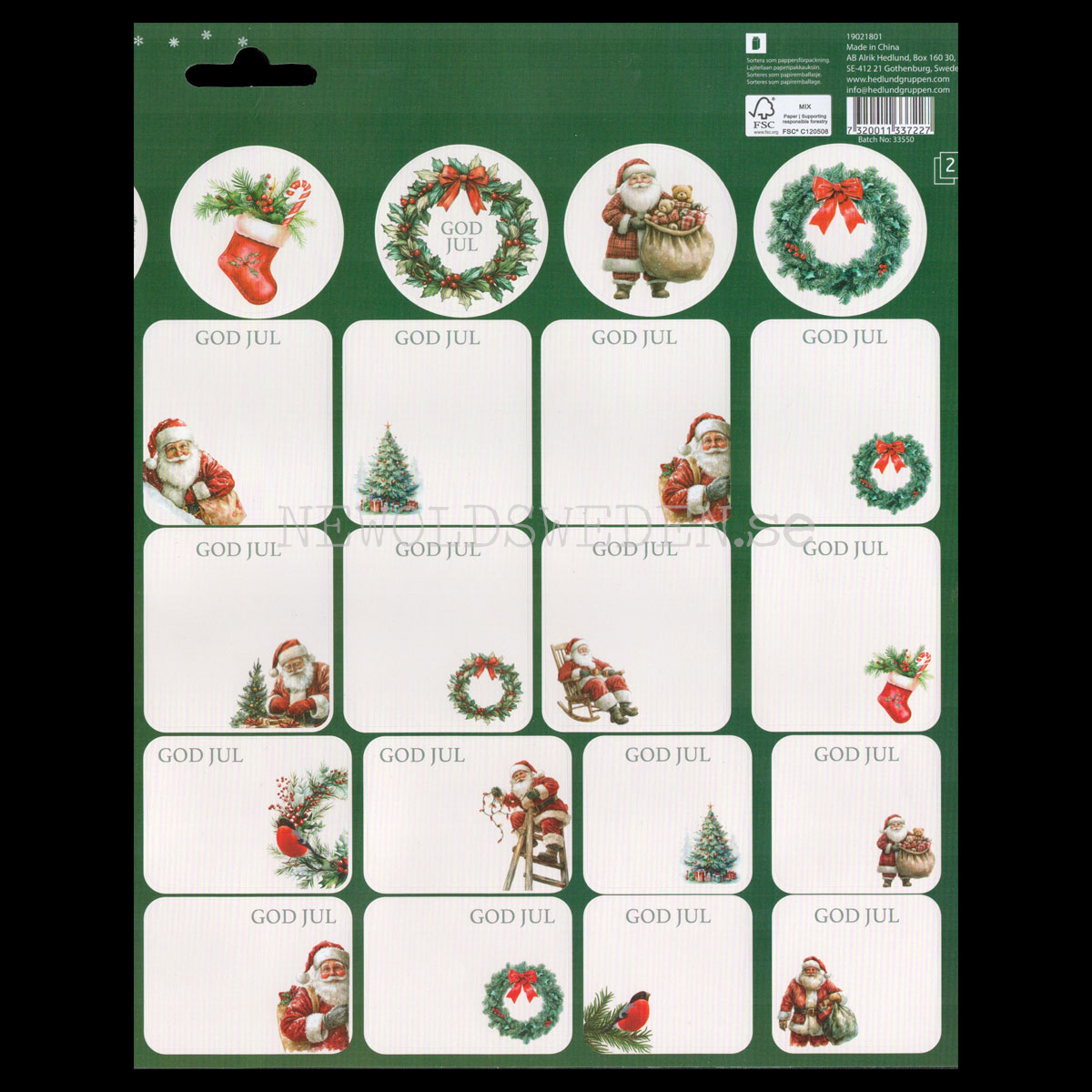 Juladresslapp & Stickers 80 stycken - LO - 3