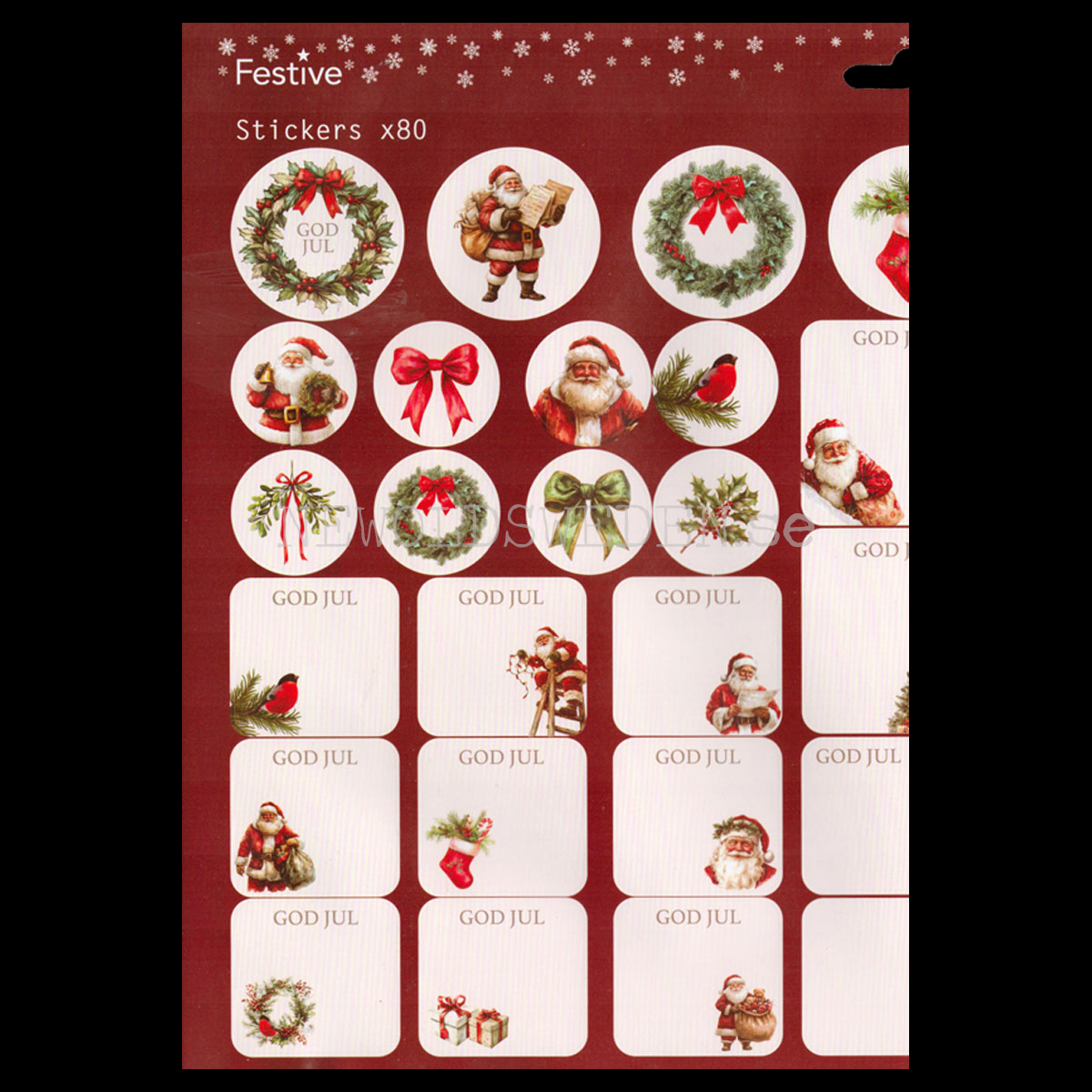 Juladresslapp & Stickers 80 stycken - LO - 2