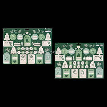 Juladresslapp & Stickers 80 stycken - LO