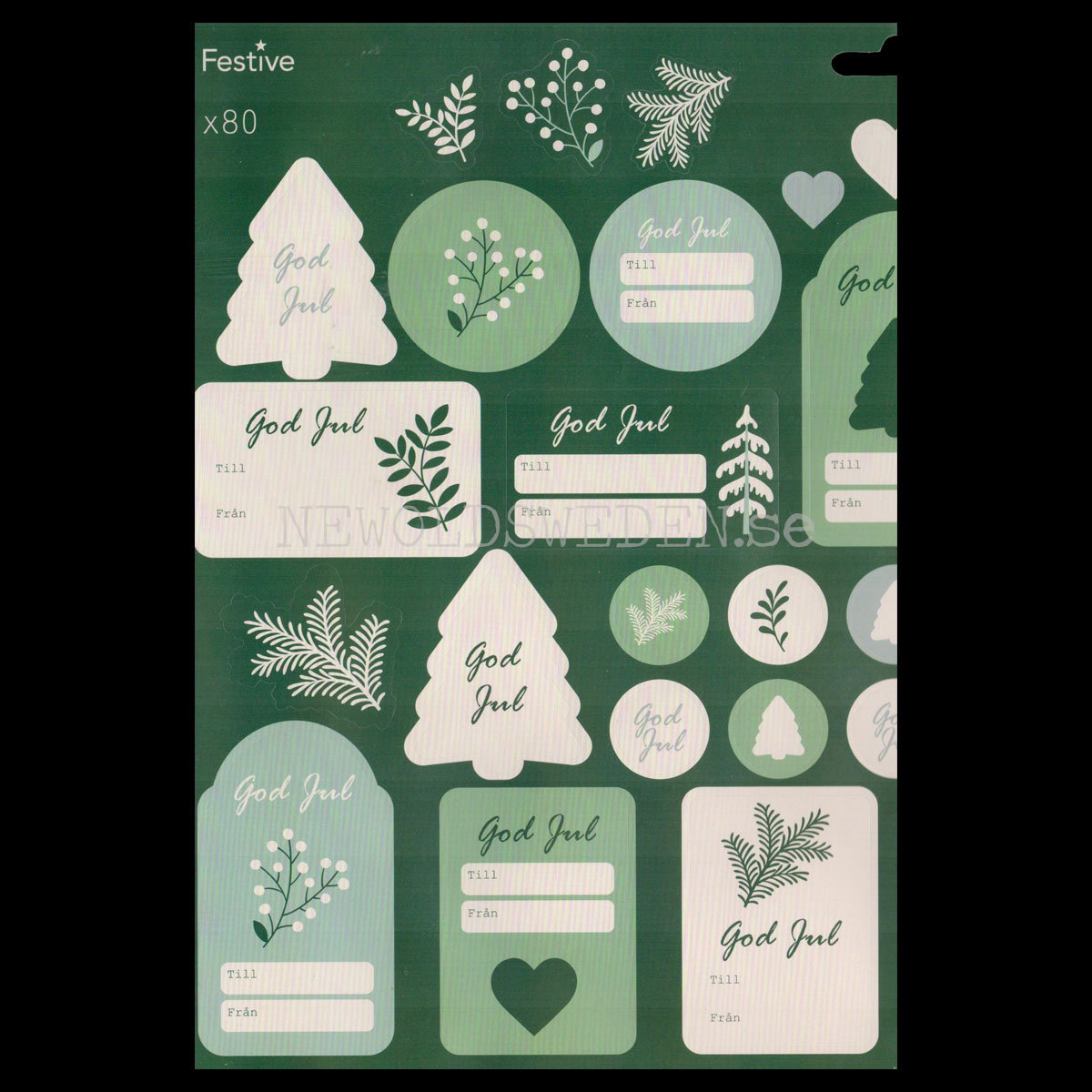 Juladresslapp & Stickers 80 stycken - LO - 2
