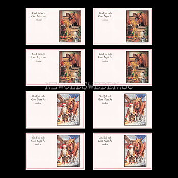 Julkort med kuvert 8-pack - 2 motiv - Erik Forsman - 83 x 135 mm - © Eliasson
