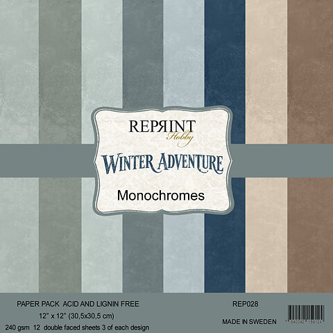 Paperpack Reprint -Winter Adventure  Monochromes -  12x12