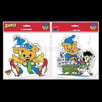 Bamse Julkort 4-pack - Rune Andréasson - LO