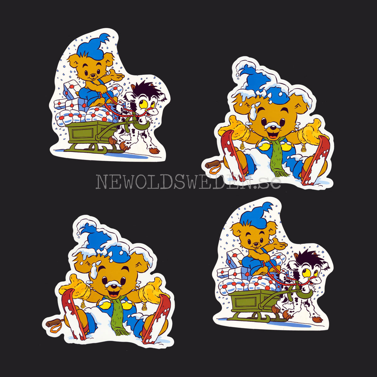 Bamse Julkort 4-pack - Rune Andréasson - LO - 2