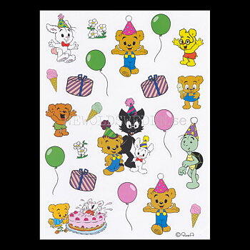 BAMSE STICKERS 44 stycken - PARTY MED BAMSE