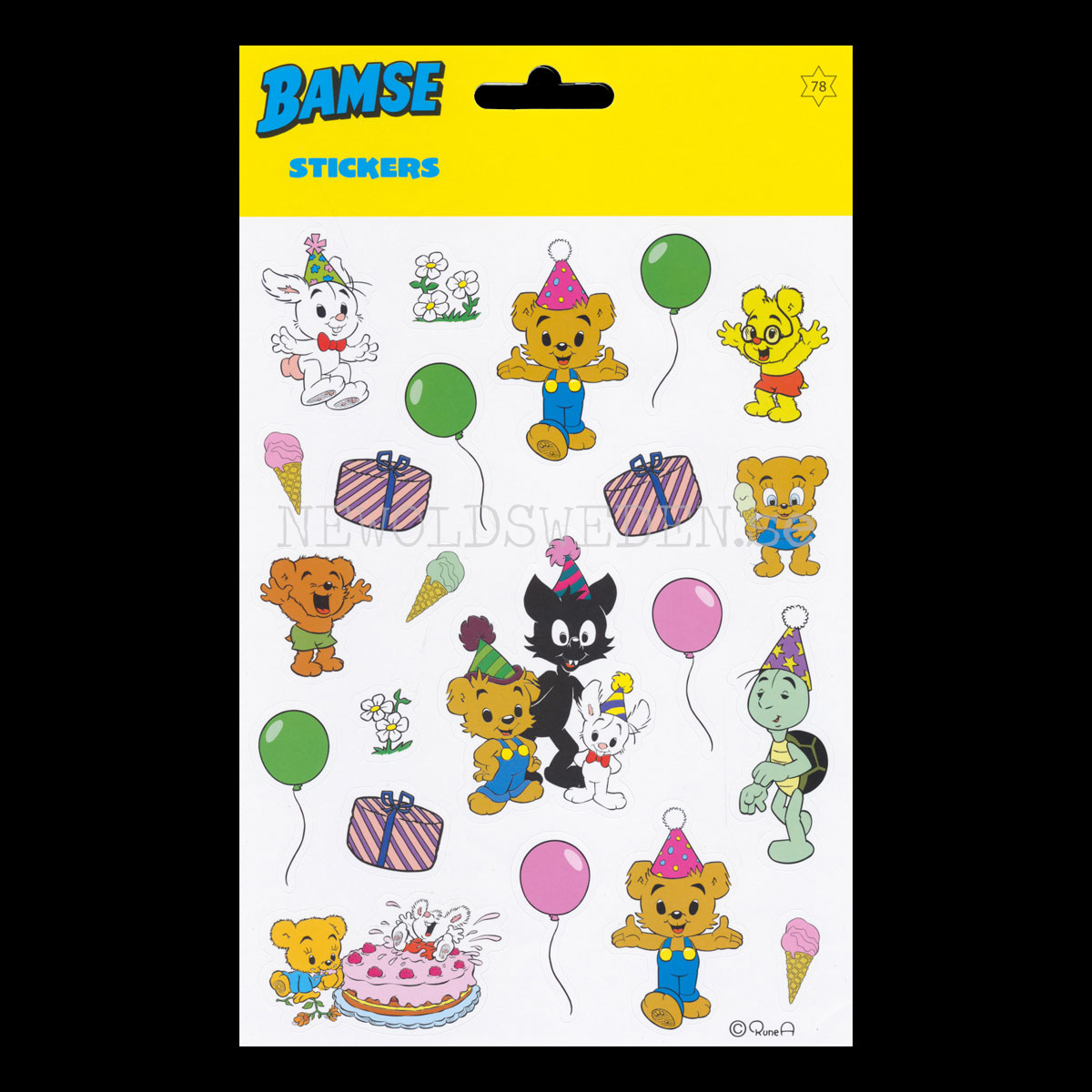 BAMSE STICKERS 44 stycken - PARTY MED BAMSE - 3