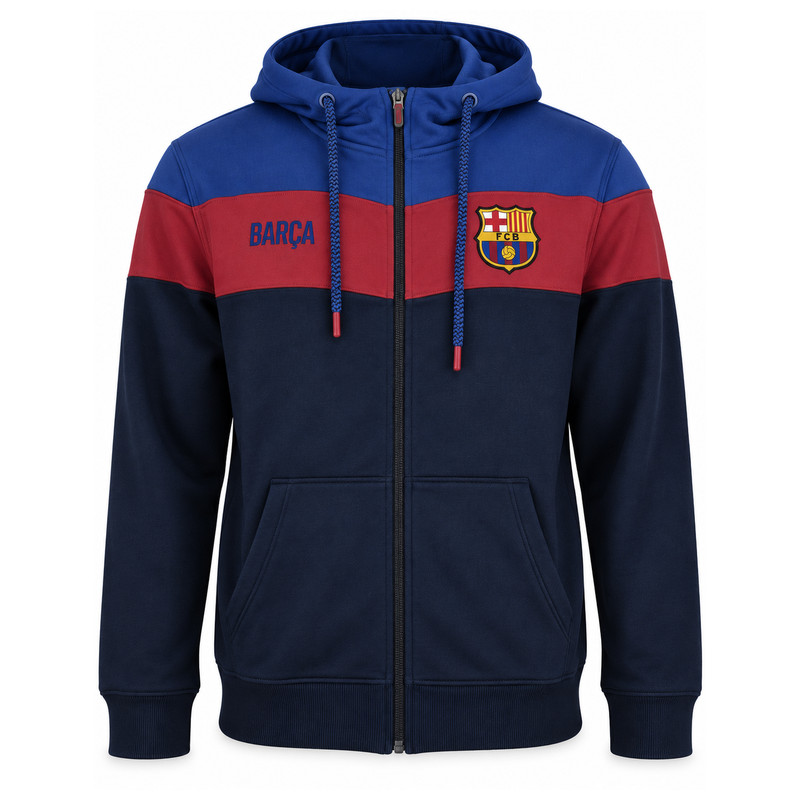 FC Barcelona Hoodie Dragkedja