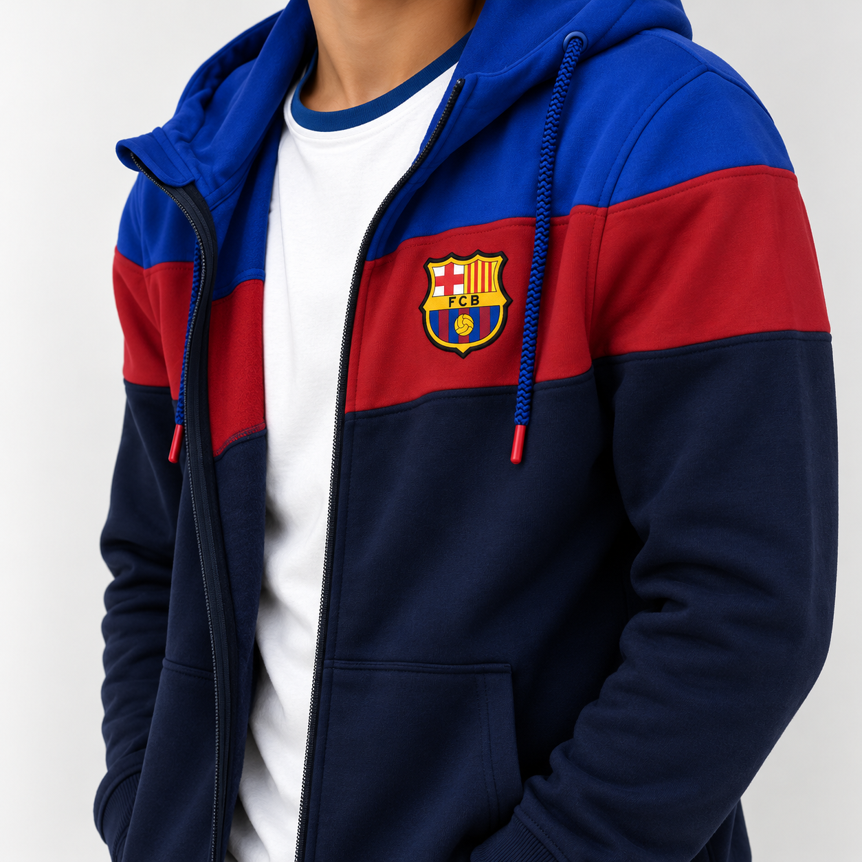 FC Barcelona Hoodie Dragkedja - 2