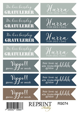 Stickers Reprint -  Winter Adventure Norsk text  -  11x16 cm