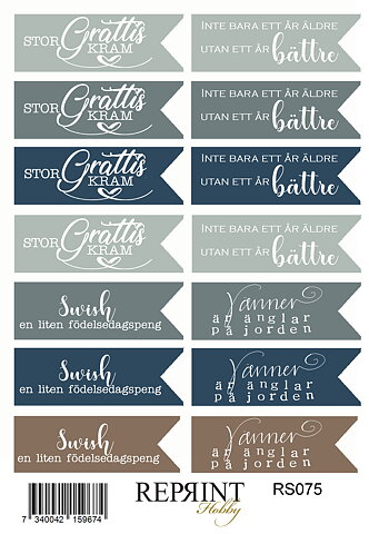 Stickers Reprint -  Winter Adventure Svensk text  -  11x16 cm