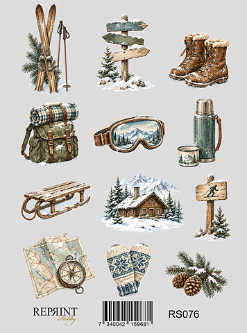Stickers Reprint -  Winter Adventure Bilder  -  11x16 cm