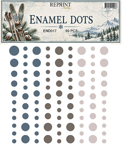 Adhesive Enamel Dots  Winter Adventure Collection
