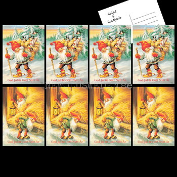 Julkort 8-pack 2 motiv - Lars Carlsson LC - © Eliasson