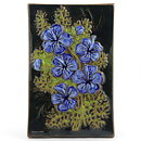 Aimo Nietosvuori (1970s) Rectangular Wall Plaque with Blue Flower Motif 30 cm #858