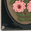 Aimo Nietosvuori (1970s) Rectangular Wall Plaque with Pink Flower Motif 34 cm #864