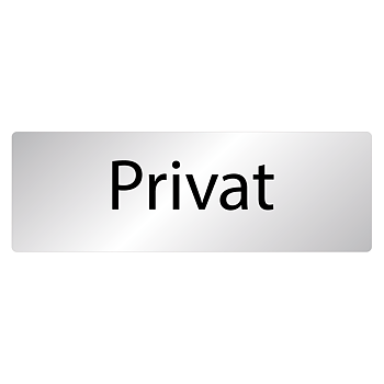 Skylt i aluminium – Privat