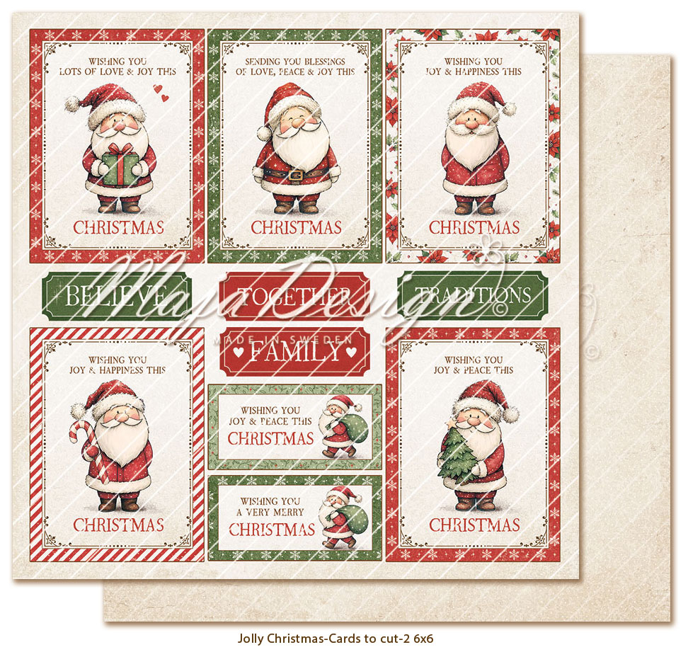 MAJA DESIGN -Jolly Christmas - 6x6" Paper pack - 12