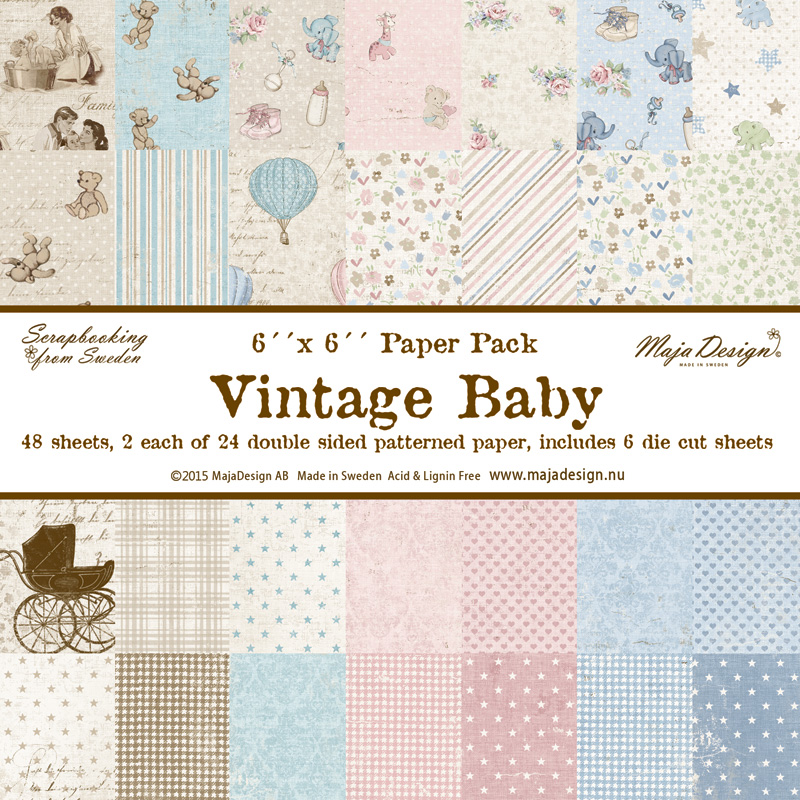 MAJA DESIGN -Vintage Baby - 6x6" Paper pack - 2