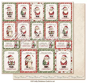 PÅ INGÅNG MD 1537 Jolly Christmas  -Cards to cut