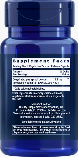 Life Extension Food Sensitivity Relief with Diamine Oxidase (DAO)  - 2