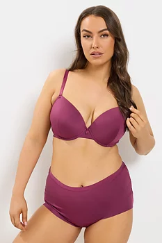 3-pack trosa med spets, burgundy/brun/svart