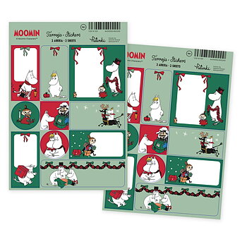 Mumin julklappsetiketter – 20 st med julmotiv